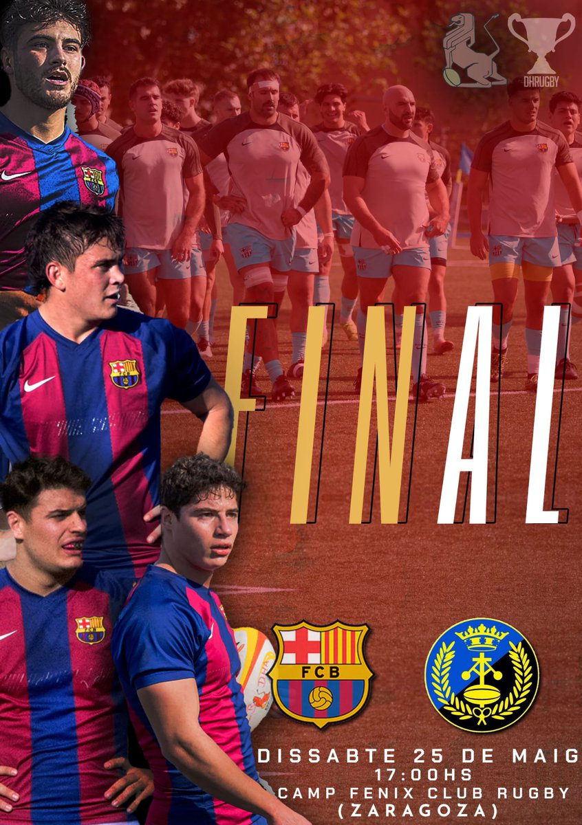 avrfcb's tweet photo. FINAL, PLAYOFF.
BARÇA RUGBY Vs. I. INDUSTRIALES.
Centro Deportivo Municipal David Cañada (El Velodromo), Zaragoza.

@DHFerugby 
@ferugby 
@iirugby 
@fenixclubrugby 
@FCBarcelona
@BarcaAmateurs
#BARÇARUGBY1924 #culers #fcb #fcbarcelona #barcelona #ADNBARÇARUGBY https://t.co/yu4ORoBlfw