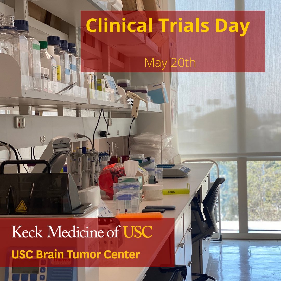 Happy Clinical Trials Day! At the USC Brain Tumor Center, our extensive clinical trials portfolio provides patients, with different types of brain tumors, with advanced investigational options for their specific conditions. We are constantly working to further strengthen and