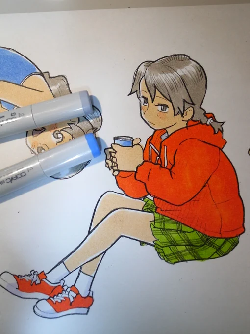 赤いパーカー 