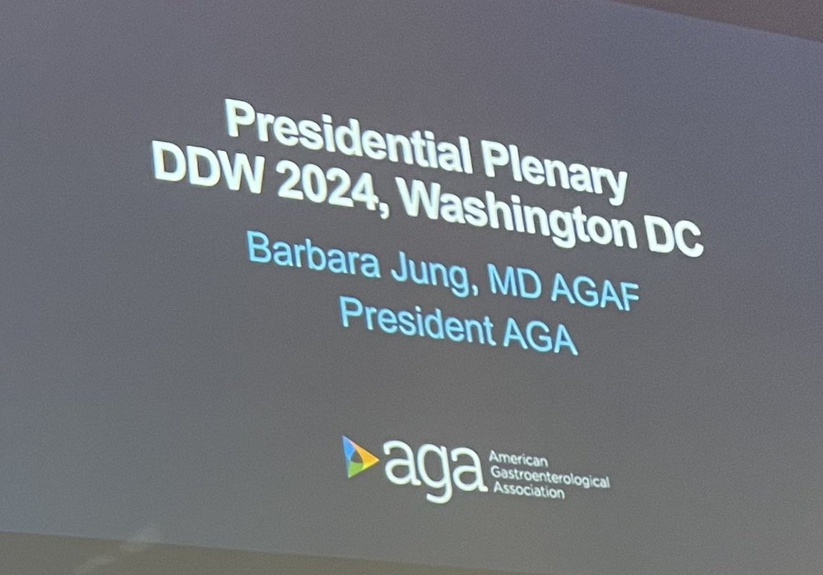 Dr. Barbara Jung, President of the American Gastroenterological Association, leading her Presidential Plenary Session at Digestive Disease Week. @barbarahjung @UWMedicine @UWDeptMedicine @uwmnewsroom @AmerGastroAssn