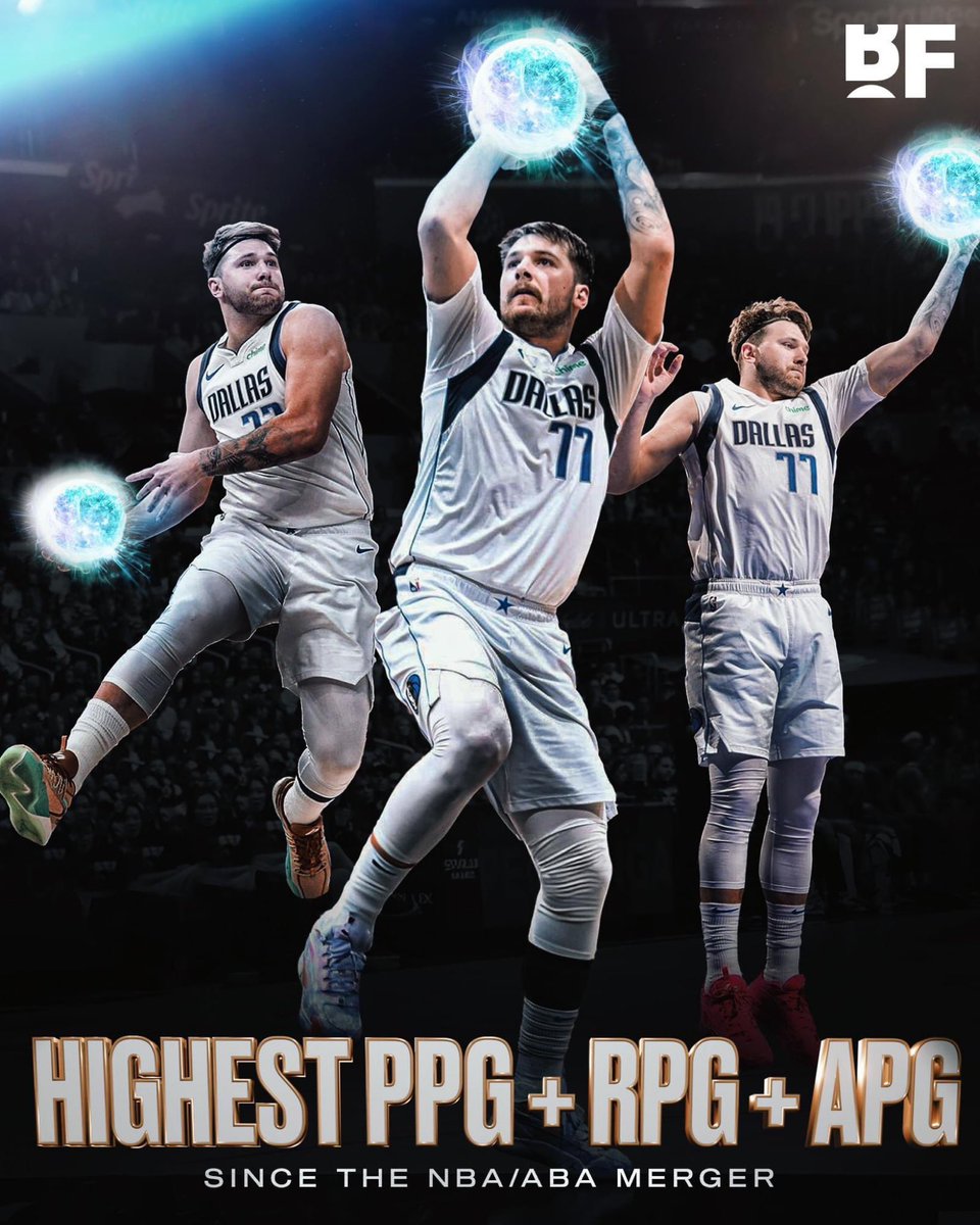 Quaeriste (@quaeriste) on Twitter photo <a href="/DwightHoward/">Dwight Howard</a> Luka’s age 24 season:
Highest PPG+RPG+APG since NBA/ABA merger
1st 34/9/10 season in NBA history
50 wins—with more team injuries than 25-year-old Shai or Jokic
#1 in PPG
#1 in 35-pt games
#1 in 40-pt games
#7 in steals
Top 3 in PPG, APG and 3s
Most 30-pt tripdubs since MVP Russ <a href="/DwightHoward/">Dwight Howard</a> Luka’s age 24 season:
Highest PPG+RPG+APG since NBA/ABA merger
1st 34/9/10 season in NBA history
50 wins—with more team injuries than 25-year-old Shai or Jokic
#1 in PPG
#1 in 35-pt games
#1 in 40-pt games
#7 in steals
Top 3 in PPG, APG and 3s
Most 30-pt tripdubs since MVP Russ