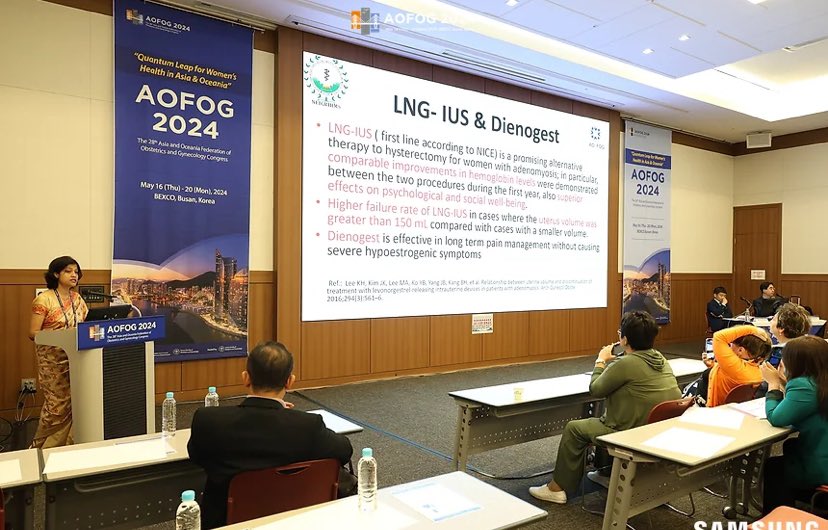 Dr. Ananya Das, Addl Prof, Dept. of OBGYN, NEIGRIHMS, was an invited faculty at the AOFOG 2024 Symposium on “Adenomyosis in Pregnancy” in Busan, South Korea from May 16-20. #AOFOG2024 @MoHFW_INDIA @mansukhmandviya @DrBharatippawar @spsinghbaghelpr @dr_nalin_mehta @DrAnanya31