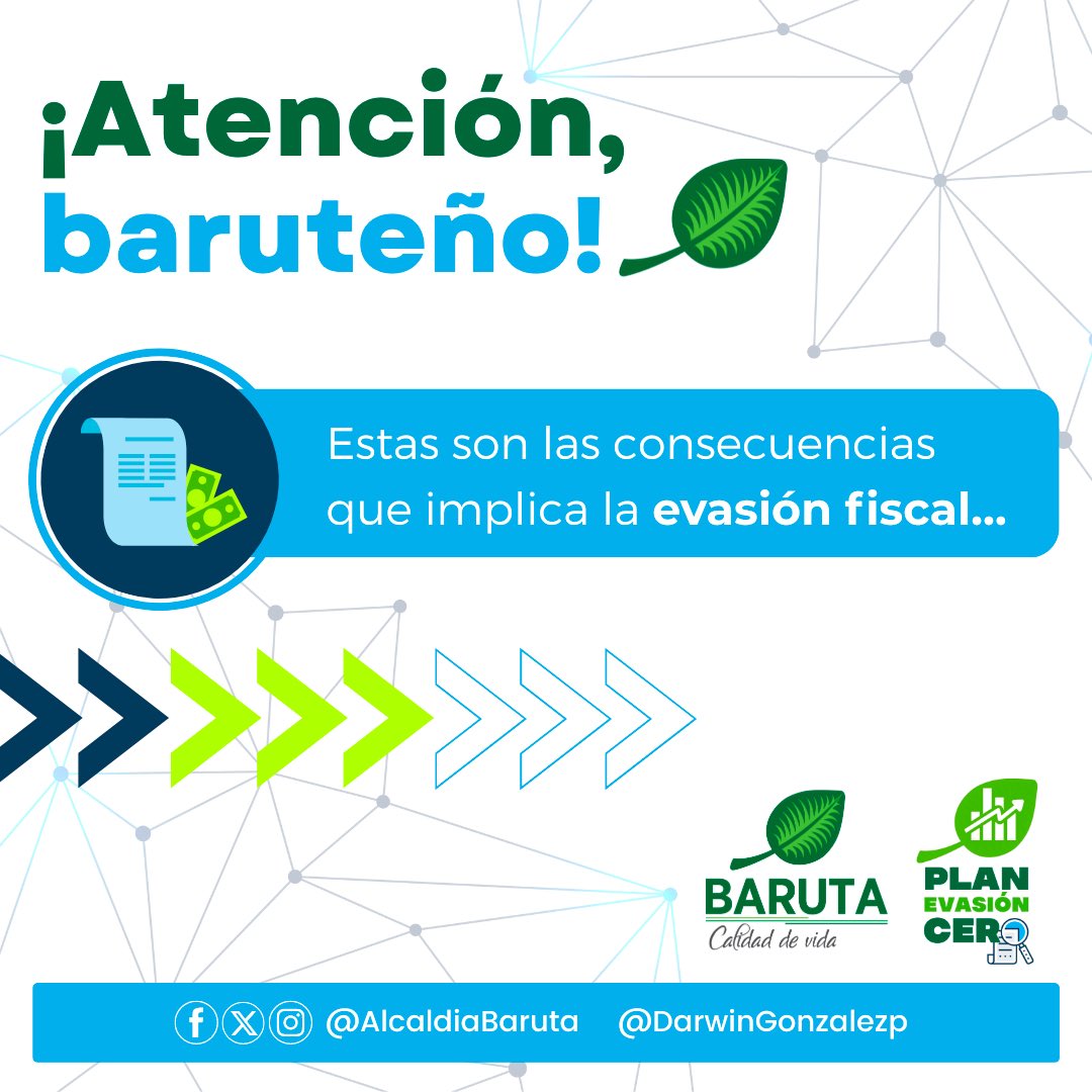 darwingonzalezp's tweet photo. La evasión fiscal es un delito que afecta a comerciantes y naturales, sé responsable con el municipio: declara tus impuestos y exige tu factura. #PlanEvasiónCero https://t.co/smKLphoHfX