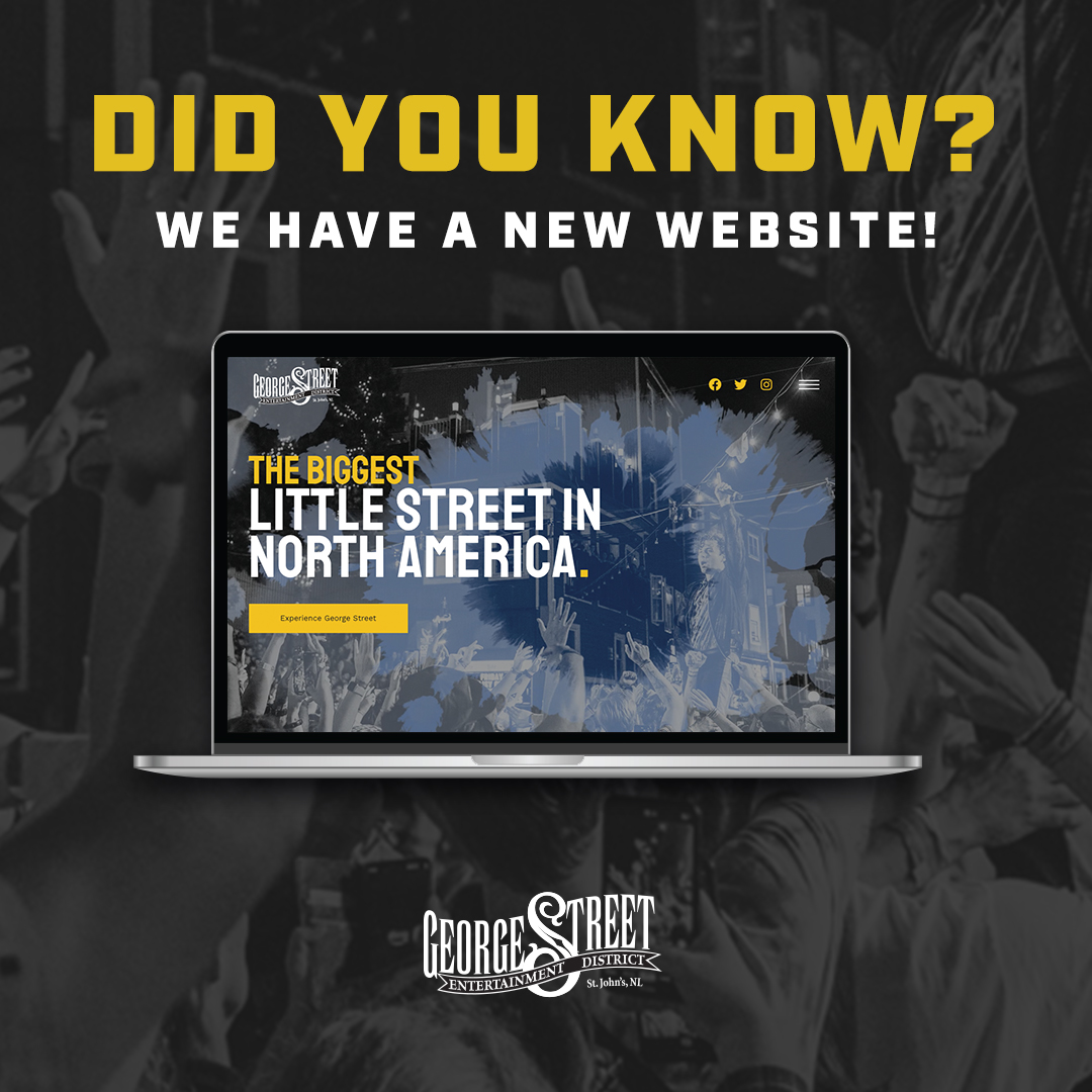 ❓Did You Know?❓
George Street has a SLICK new website!🤟🤩
(and that’s where you’ll find everything you need to know about upcoming events!)
⭐Check it out: georgestreetlive.ca
#GeorgeStreet#ExploreNL#YYT#DYK
@BudLightCA@MikesHardCanada@LambsRumCanada@OfficialOZFM@NTVNewsNL