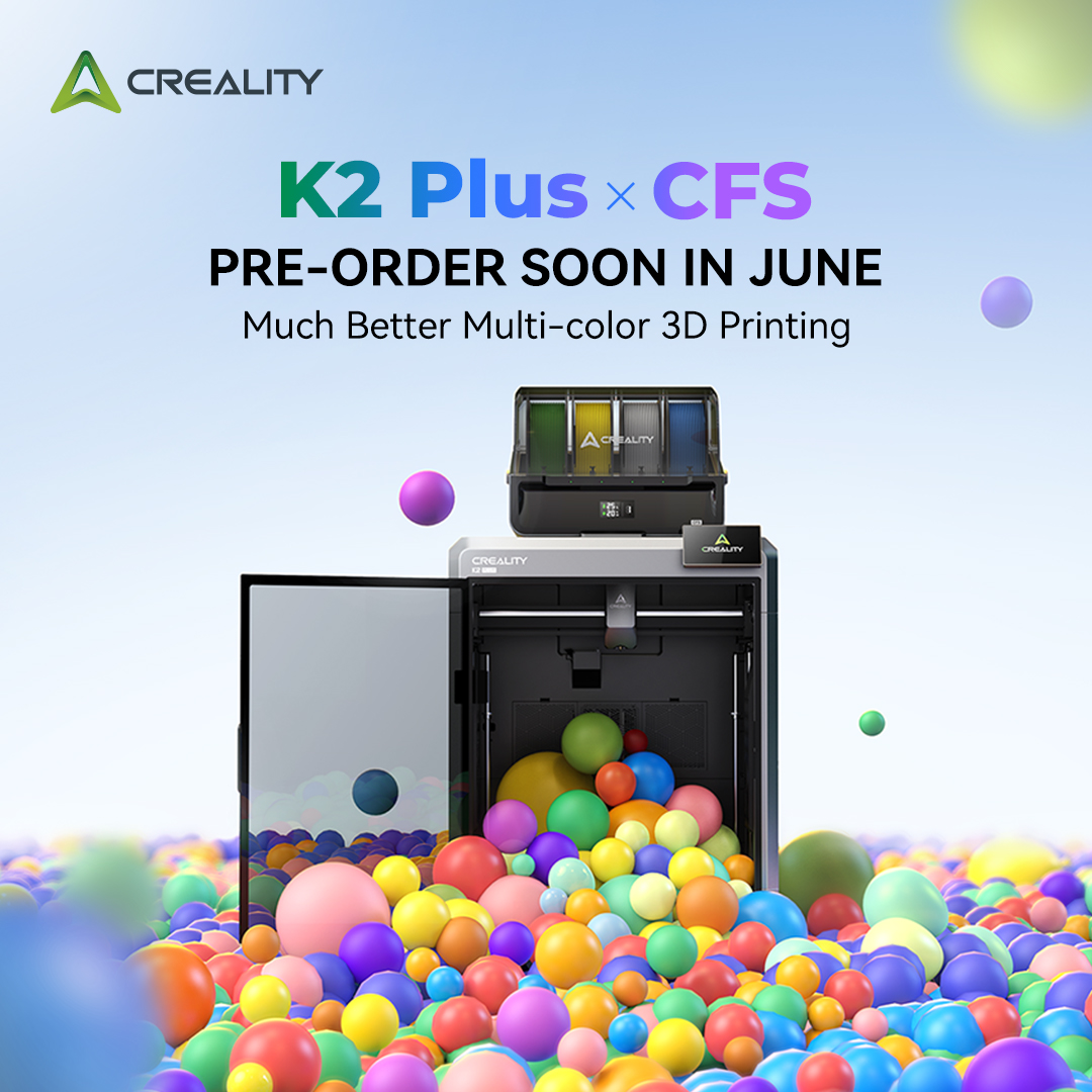 This June, Pre-Order Your K2 Plus & CFS

- take the 'Key to Plus Colorful Printing'🎨

#Creality #crealityk2plus #3dprinting #3dprinter #3dprints #colorfulprinting #multicolorprinting #crealityfilamentsystem #crealityCFS #K2Plus