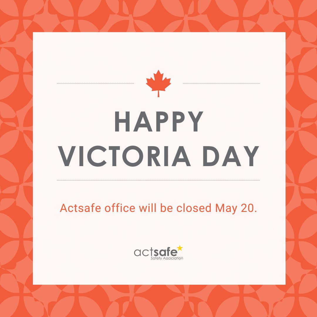 Happy Victoria Day! Wishing you a relaxing and enjoyable day spent with loved ones, celebrating the beauty of spring and the start of summer. Cheers to a wonderful holiday!

#Actsafe #MotionPicture #LiveEvents #PerformingArts #VictoriaDay