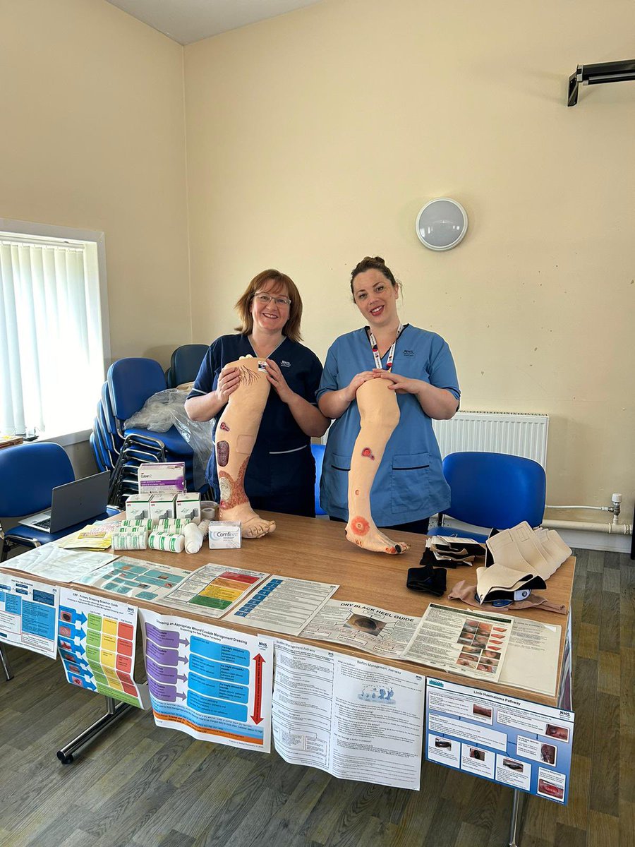 Some of the Lothian Tissue Viability team (Carol &amp; Jacqui) are at Sighthill h/c this afternoon supporting community drop in sessions with the clinical education team for a refresher session on compression bandaging. Come and see us