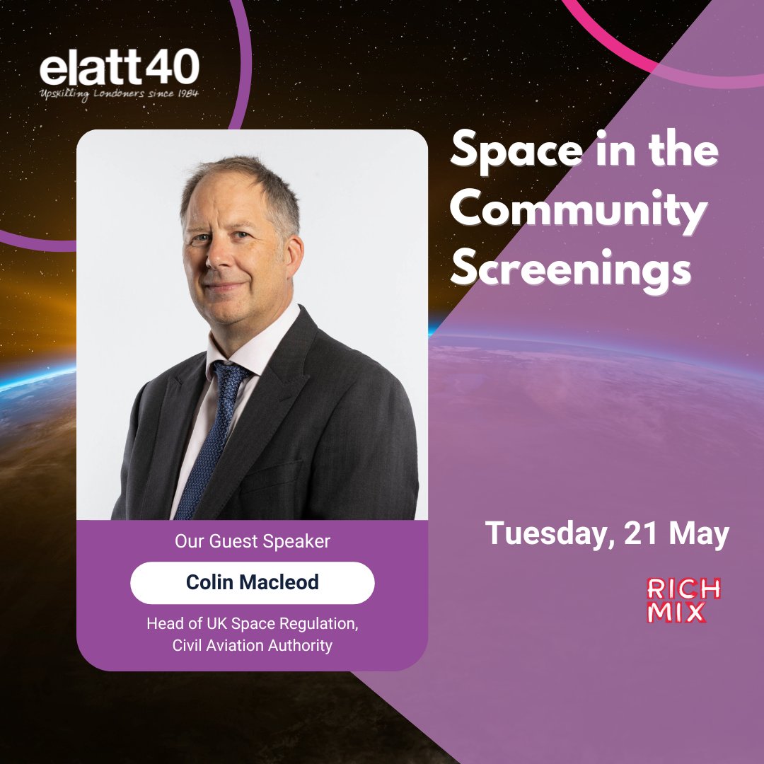 🌟 The ‘Space in the Community’ film screenings are starting! 🌌 Our first film, Gravity, will be followed by a talk, and we are honoured to have Colin Macleod, Head of UK Space Regulation at the Civil Aviation Authority, as our guest speaker!
