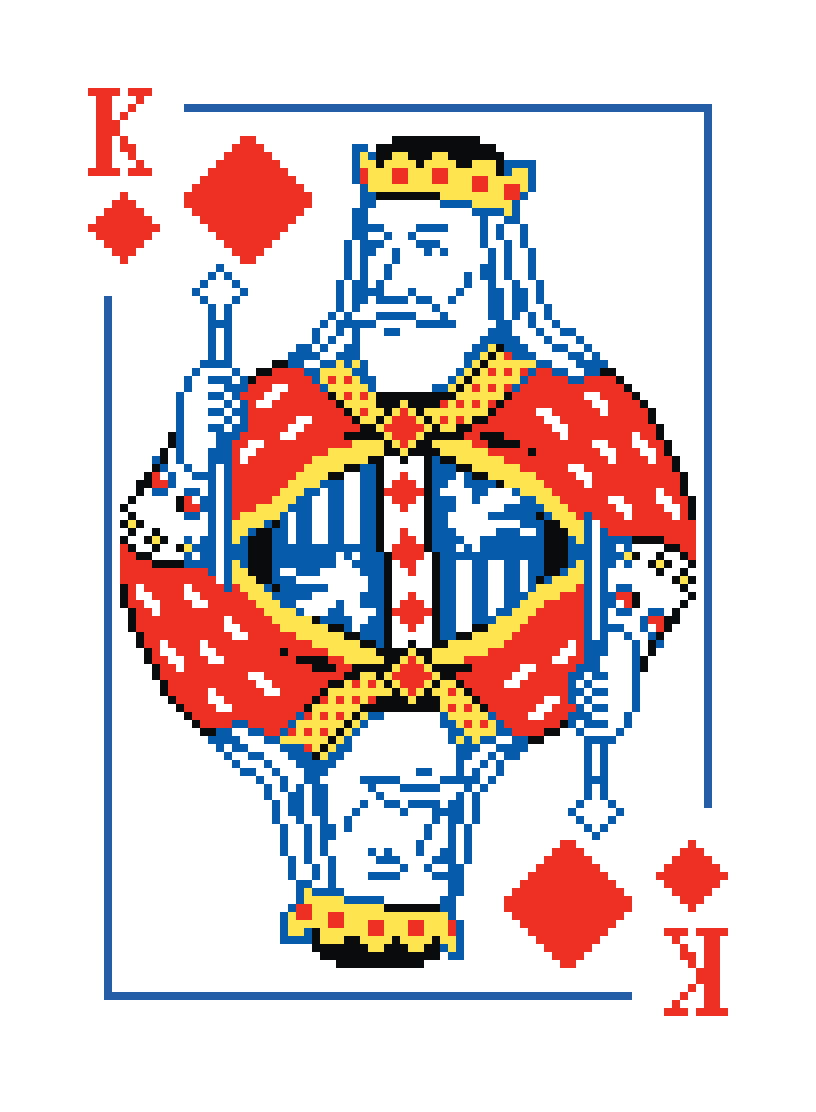 the_esparon's tweet photo. King of Diamonds #pixelart #ドット絵 https://t.co/PAe3vDoS2Y