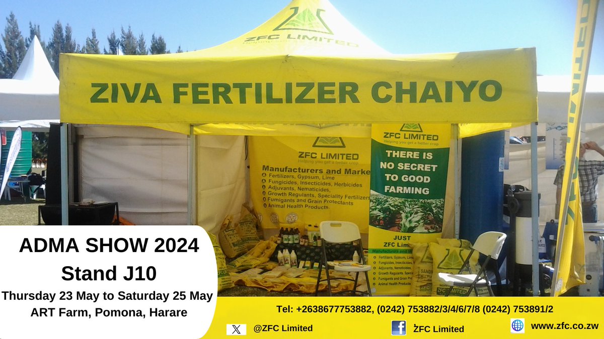 Join us at the ADMA show from 23 to 25 May 2024 at stand J10 and explore the world of ZFC Limited!

 Get to know our innovative products and connect with our team of experienced Agronomists. We look forward to sharing our passion for agriculture with you! See you there!