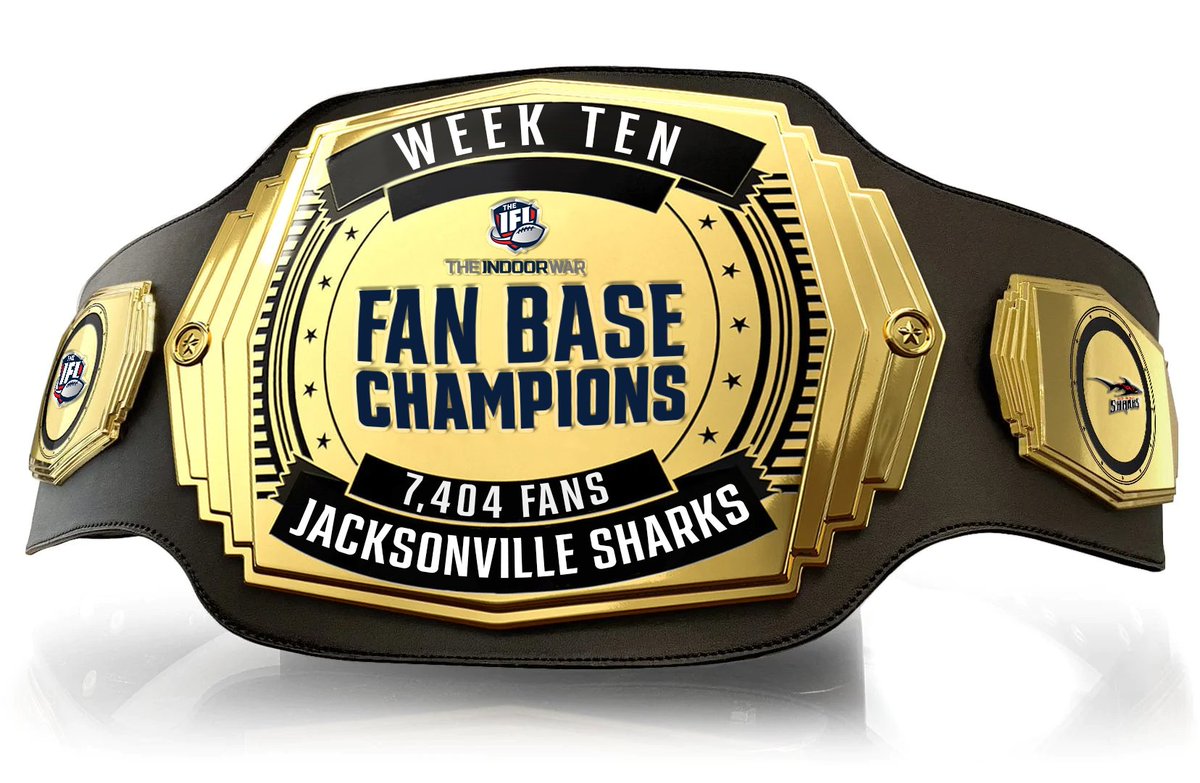 The @jaxsharks are Fan Base Champions again! For the second time this season, Jacksonville brings home the belt! The Shark Tank was packed to see the Sharks take on the Storm!