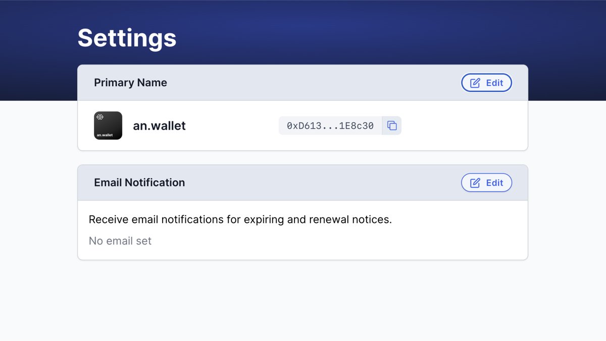 New feature: Email Notifications ✉️

As we approach the 1st year anniversary of hns.id, domains will start to expire for the first time and we want to make sure you don’t lose any beloved domain.

Go to your settings and add your email to get notified!