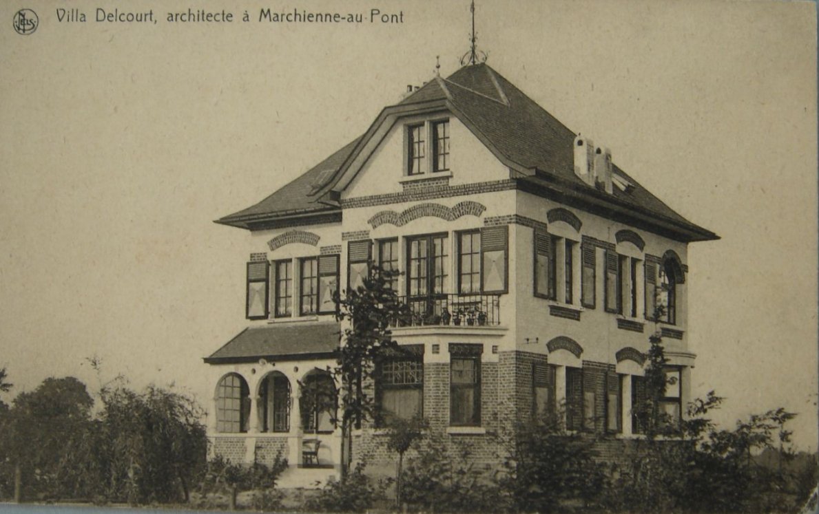 BELGIQUE Marchienne au Pont avec la Villa, architecte M Delcourt, 1940s