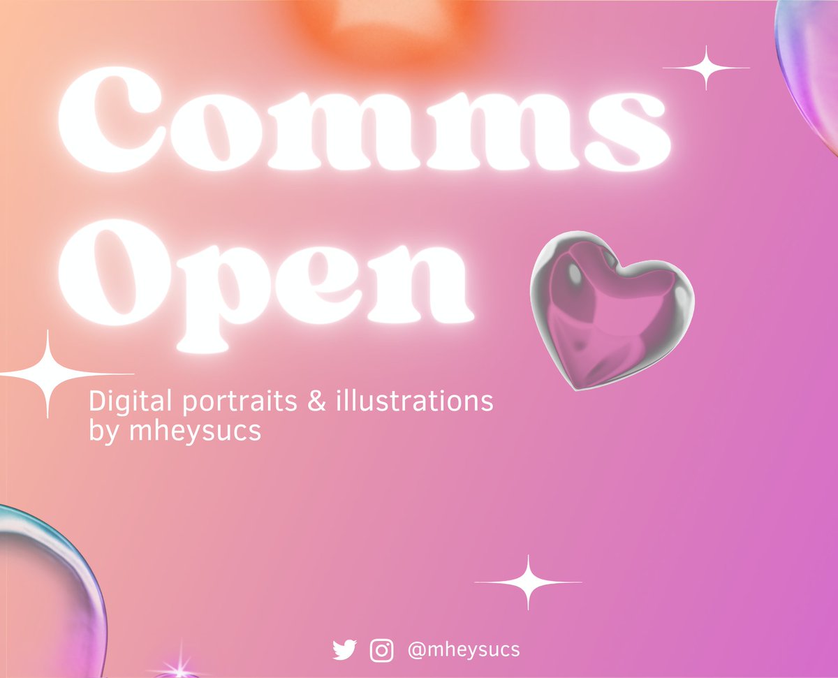mheysucs's tweet photo. COMMISSIONS ARE OPEN‼️‼️
Hii~ Im opening 5 slots for this batch! If my style interests you, feel free to drop a DM! rt and likes are as always ✨MUCH APPRECIATED✨🥹💛
#artcommissions #artcommissionsopen #artph #ArtistOnTwitter #arttwt #artmoots #ArtistOnX https://t.co/efgr3NaiZr