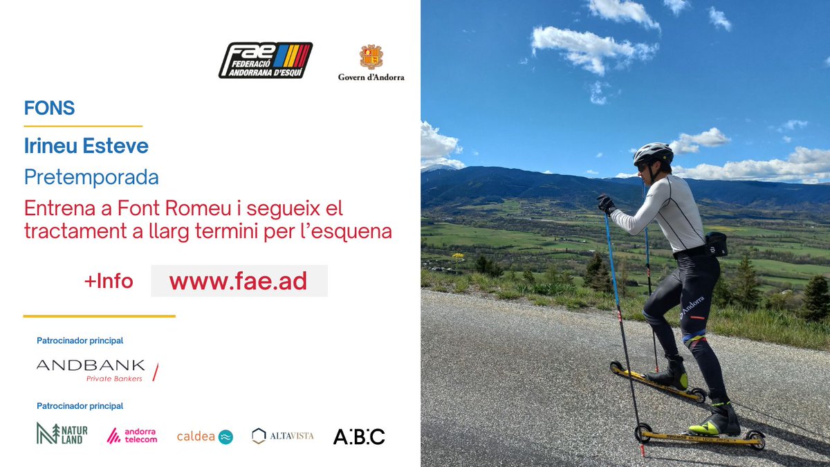 FONS · @EsteveIri entrena a #FontRomeu mentre ho combina amb el tractament de l'esquena. ℹ️ fae.ad/index.php?opti…