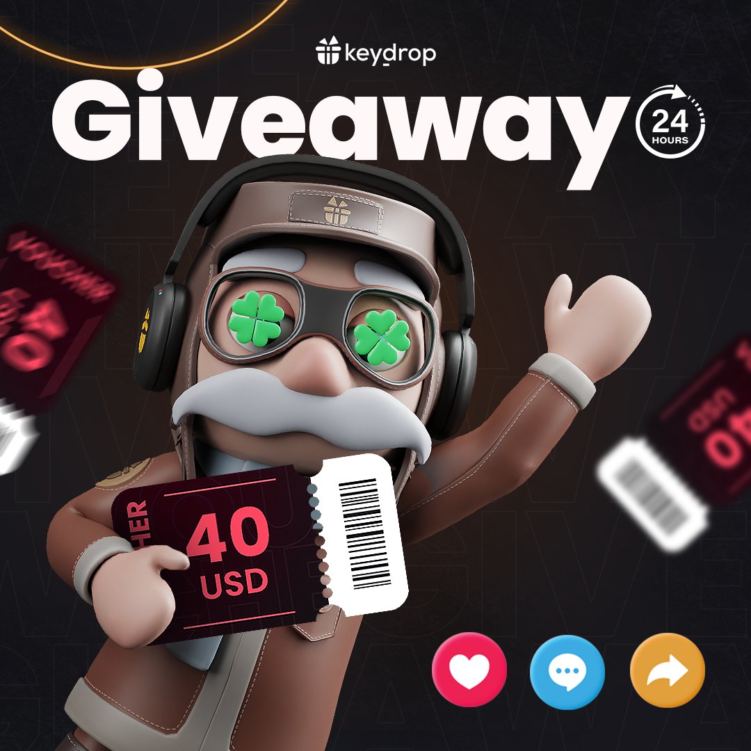 keydropcom's tweet photo. Win $40 VOUCHER in JUST 3 clicks! 🏆

👊 Just leave ❤️ under the post!
🤝 Follow us!
🔁 Retweet!

⏰ Wait 24 hours! 

JOIN NEW EVENT - https://t.co/zWYP9EXYlM ♟

#giveaways #chance #cs2 #steam #case #giveaway #csgoskins #gaming #gamer #esport #keydrop #keydropcom https://t.co/etdiwBsIkO