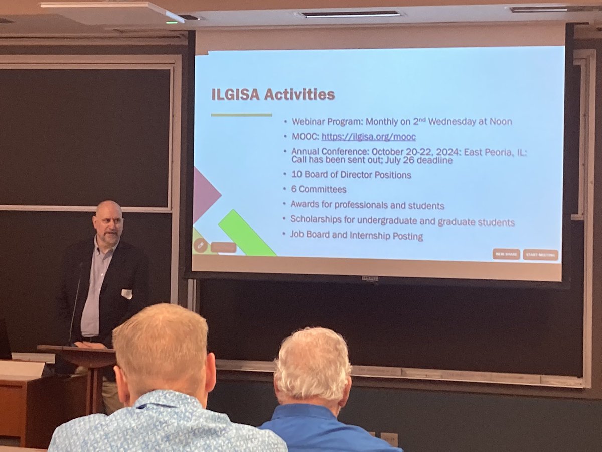 lucygeog's tweet photo. The 2024 @ILGISA #Chicago Regional Meeting has started with great presentations and a full house! https://t.co/1KxKQLtZy0