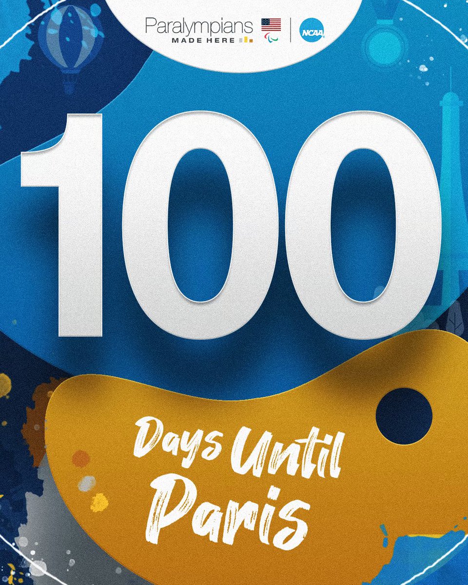 LET THE PARALYMPIC GAMES COUNTDOWN BEGIN ‼️  In 100 days, we will cheer on our NCAA Athletes in the 2024 Paralympic Games! #ParalympiansMadeHere