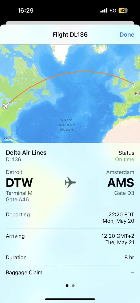 Forgot where I saw this, but if you (old school) text message yourself the flight code of your flight, and click on the link this automatically generates, you get a live preview of the flight.