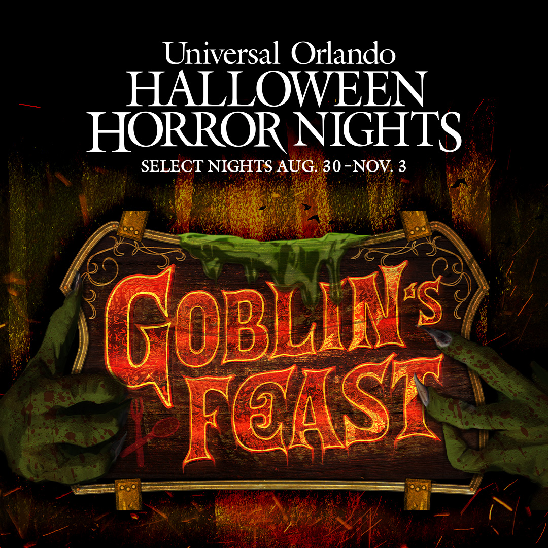 Haunted House Announcement: Goblin’s Feast Welcome to the Goblin’s Feast Tavern and visit the goblin village where a lavish feast is being prepared for goblins, orcs, hobgoblins and witches. And you’re the main course. Tix now on sale: spr.ly/6019dYt0X #HHN #HHN33