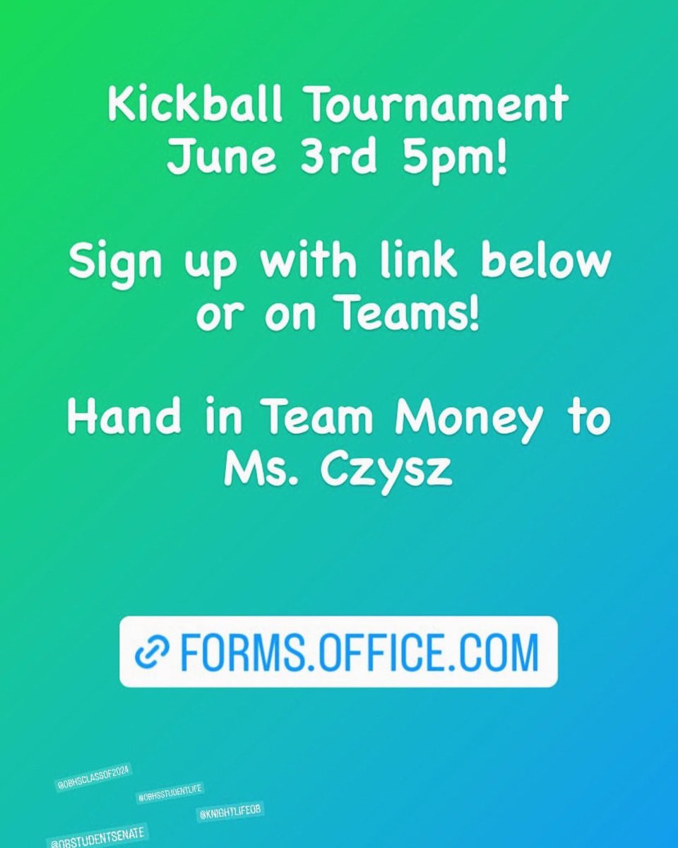 Sign up on your teams page!!