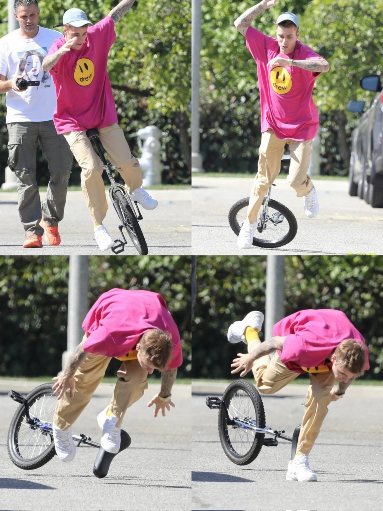 Justin Bieber Fell Off A Unicycle Turned It Into A Meme Justin Bieber