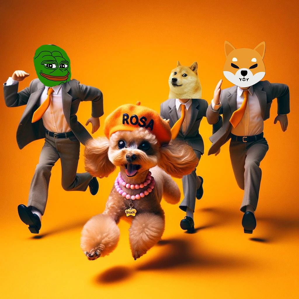 🎥 A scene from the 2024 remake of "Catch Me If You Can"! 

🎭 Casting:

- Fabulous $ROSA
- <a href="/pepecoineth/">Pepe</a> 
- <a href="/dogecoin/">Dogecoin</a> 
- <a href="/Shibtoken/">Shib</a> 

Coming soon!