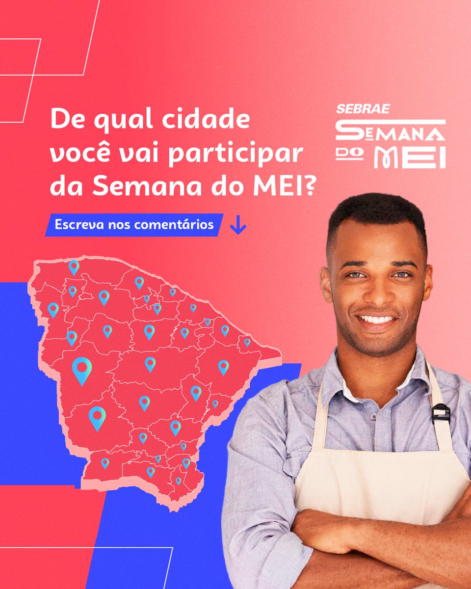 CESebrae's tweet photo. Fale nos comentários de qual cidade você vai participar da Semana do MEI 2024 👇

Durante esta semana, você poderá participar de cursos, palestras e workshops totalmente gratuitos de forma online ou presencial em todo o estado! 🚀

#sebraece #semanadomei #semanamei #mei #ceara https://t.co/uTeLGQb4Po