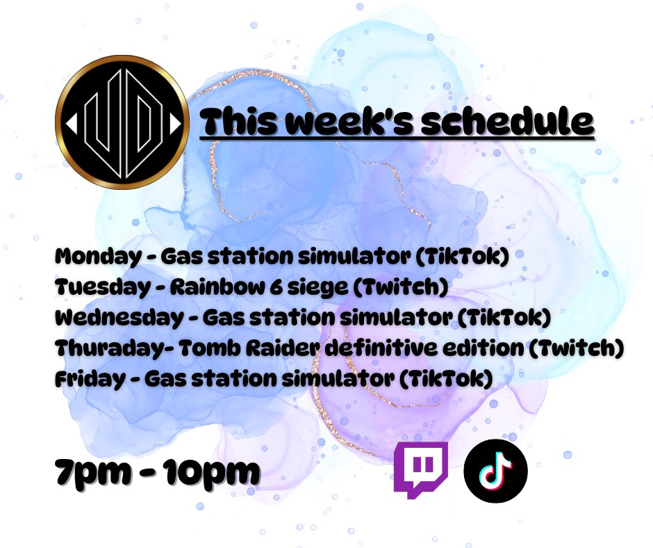 __UnknownOrigin's tweet photo. This week's schedule
#supermarketsimulator
#rainbow6siege
#tombraider

#trending #twitch #twitchstreamer #smallstreamer #smallstreamersconnectRT #smallstreamers #twitchuk #streamer #gasstationsimulator #tiktok
#tiktoklive
https://t.co/MRZcg1CDQB https://t.co/NIzMW1mI2V