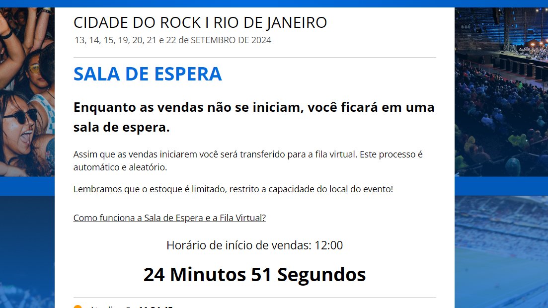 A fila virtual na Ticketmaster já está aberta para pré-venda Itaú