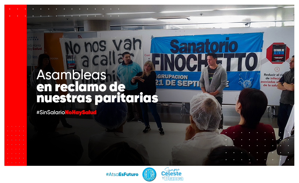 AtsaBsAs's tweet photo. Ante la respuesta negativa de parte del sector empresarial para recomponer nuestros salarios, los trabajadores y trabajadoras de #Sanidad iniciamos hoy nuestro plan nacional de lucha y nos mantenemos firmes en nuestro reclamo.

#SinSalarioNoHaySalud https://t.co/qMiHNzwKu3