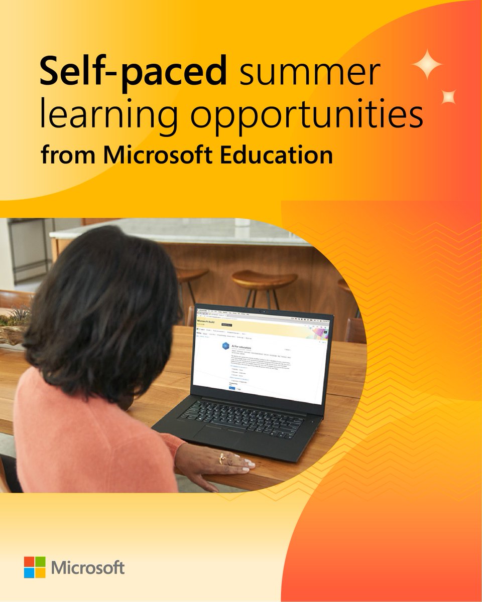 Your time, your terms. 

Explore a curated list of free, flexible #PD resources from #MicrosoftEDU and stay ahead of education trends this summer: msft.it/6017YZWAh

#summerlearning