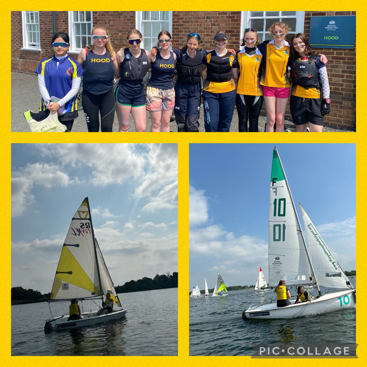 Well done sailors from @RHSHood @RHSSuffolk for a great Inter-House sailing competition at the weekend! Thank you @RHSsailingteam for such a fun and well-organised event! ⛵️ @RHSSport #PartofRHS 💛💙⚓️🐝