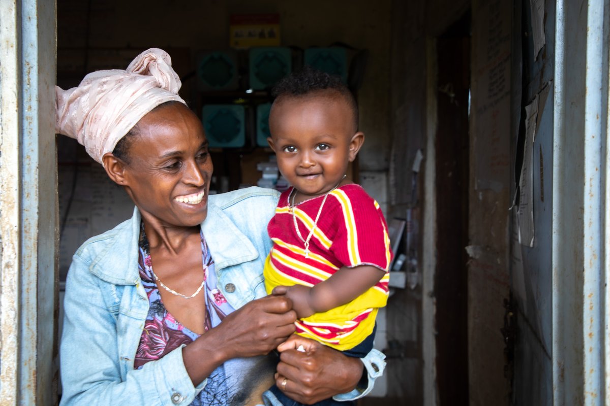 'When I was five months pregnant with my second child, Mintesinot, I fell severely ill,' recalls Berhane. Supported by UNICEF's healthcare guidance, she was able to recover from malaria. Access to healthcare #ForEveryChild and mother.
