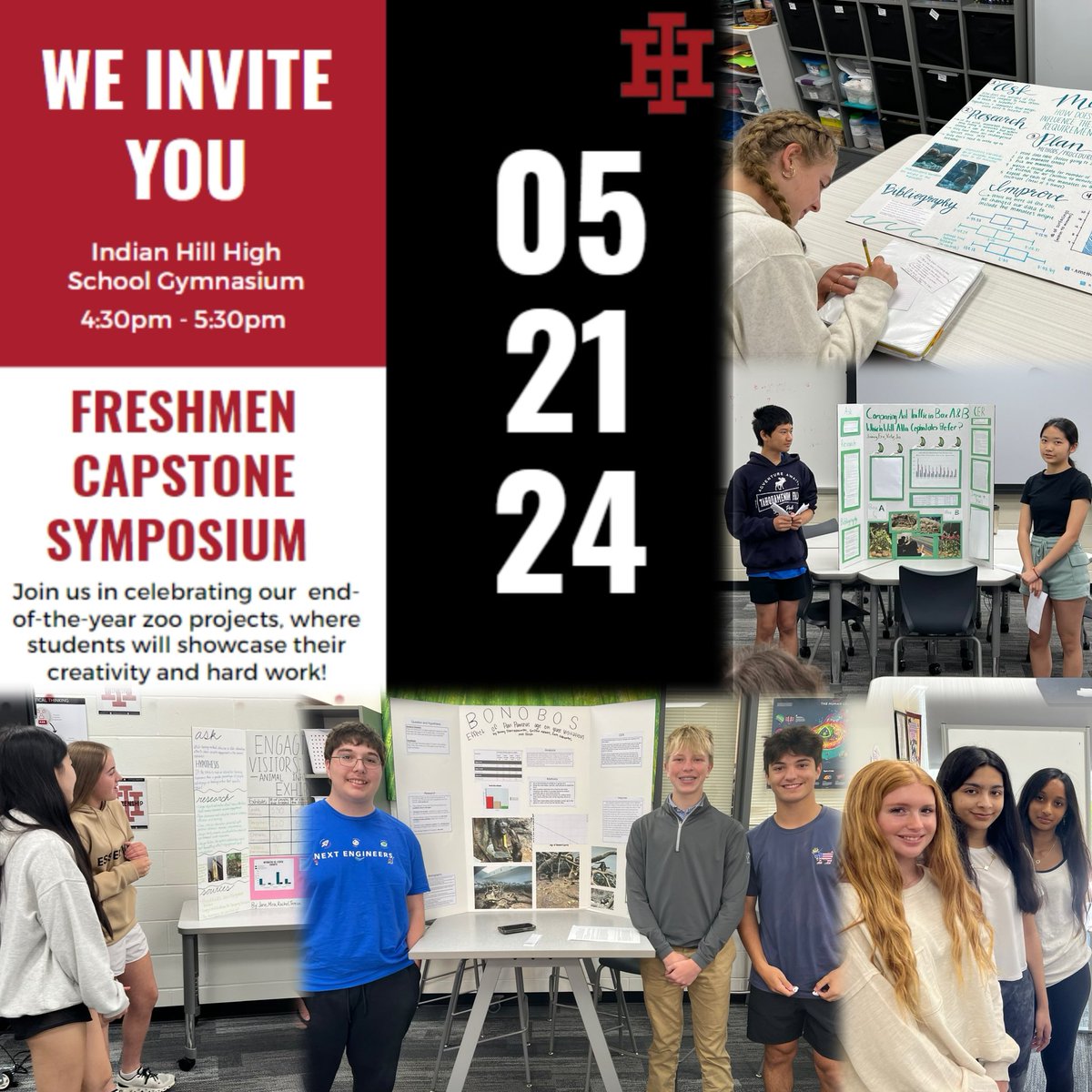 Join us TOMORROW at the Freshmen Capstone Symposium‼️ Interdepartmental collaboration from our English, Science & Math classes. Don't miss this display of creativity & innovation, where students redefine the boundaries of interdisciplinary learning‼️ @IHSchools #IHPromise