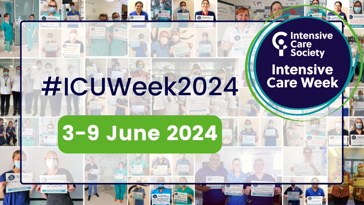 Each year we come together to celebrate Intensive Care Week and this year is no different! Join us from 3-9 June in celebrating your work – we want to see pictures of you and your colleagues wherever you are gathering to mark #ICUWeek24 bit.ly/ICUWeek24
