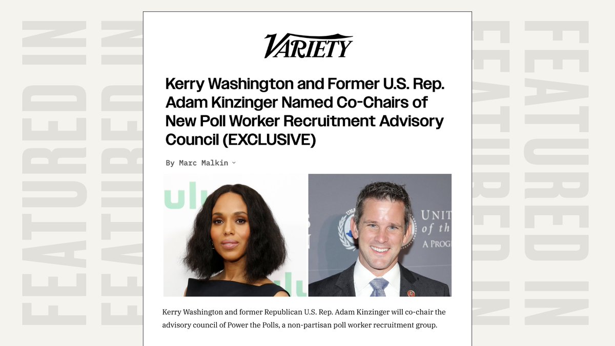 Check out this exclusive by @Variety on @PowerThePolls' Advisory Council chaired by @kerrywashington and @AdamKinzinger. The council features a roster of leaders including many friends of Impactual and our very own president and founder, @aspillane! variety.com/2024/politics/…