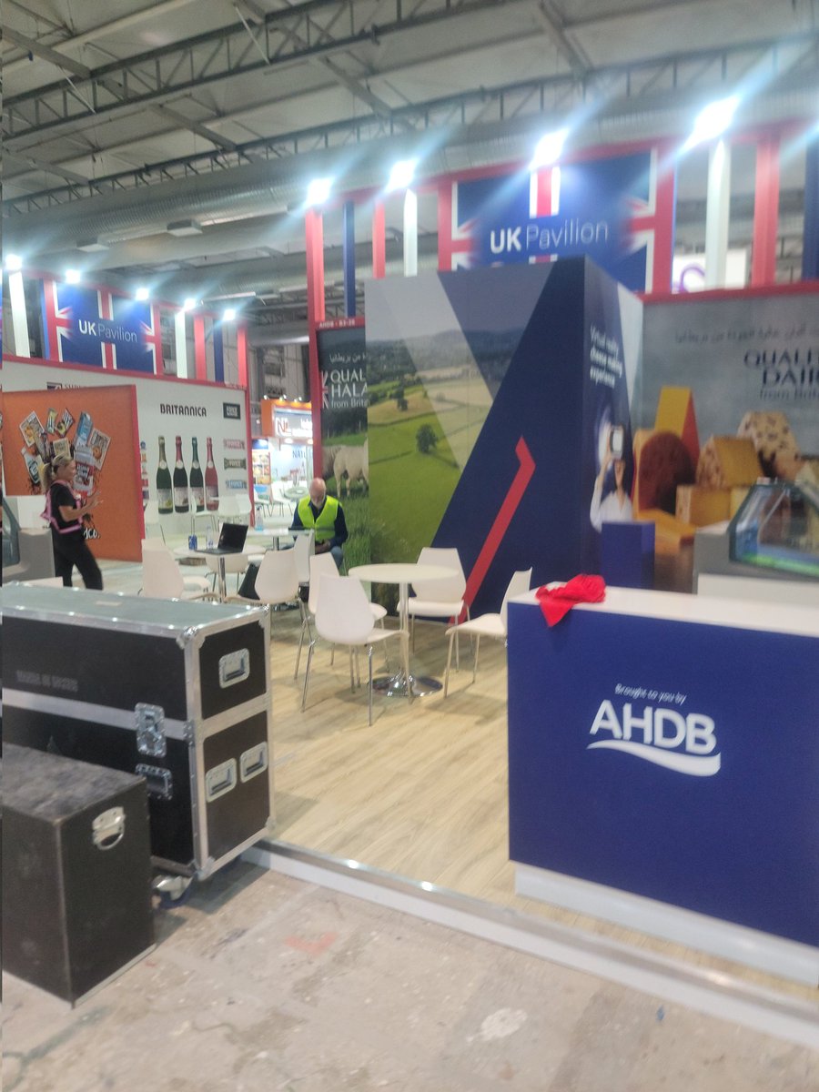 Setting up for the big week at the @SaudiFoodShow in Riyadh. AHDB will be showcasing quality halal lamb and cheese from Britain. @AHDB_BeefLamb @AHDB_Dairy