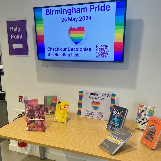Birmingham Pride Parade is back on Saturday 25th May and to celebrate this we have a selection of titles available via our Decolonise the Reading List and also a selection of titles that we have selected from our Kortext collection! libguides.aston.ac.uk/decolonize