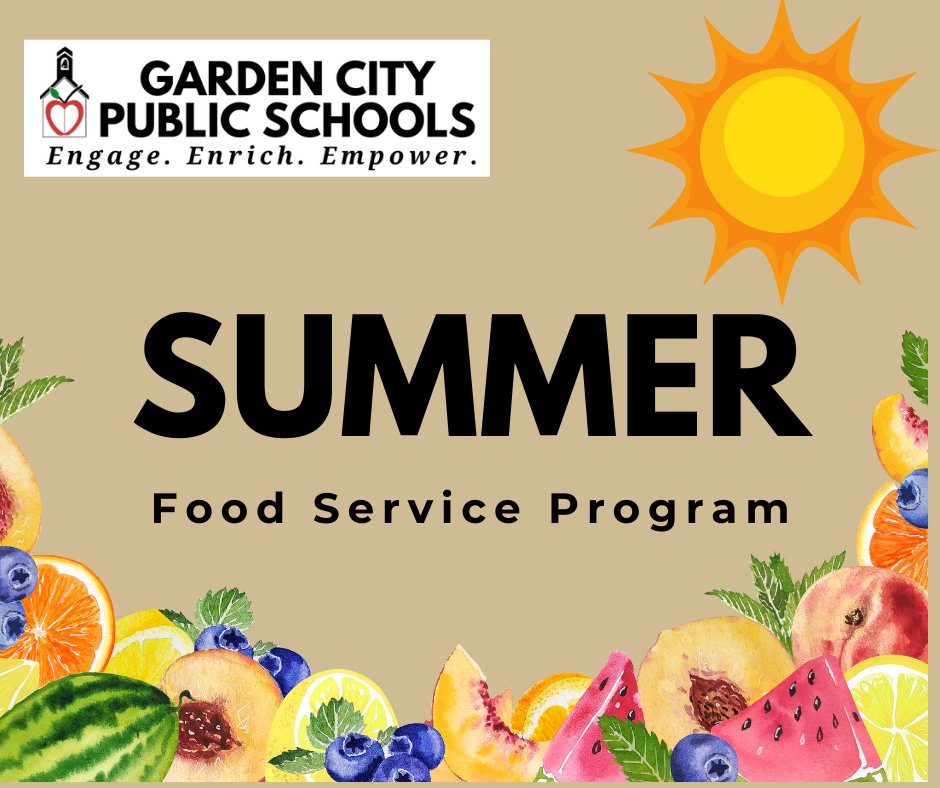 The USD 457 Summer Food Service program will run June 3 – 27. Families with children 18 years old and under will need to register to pick up a meal at a specific site in the community this year.  Parents can register at the USD 457 Nutrition Services Office, 1205 Fleming Street.