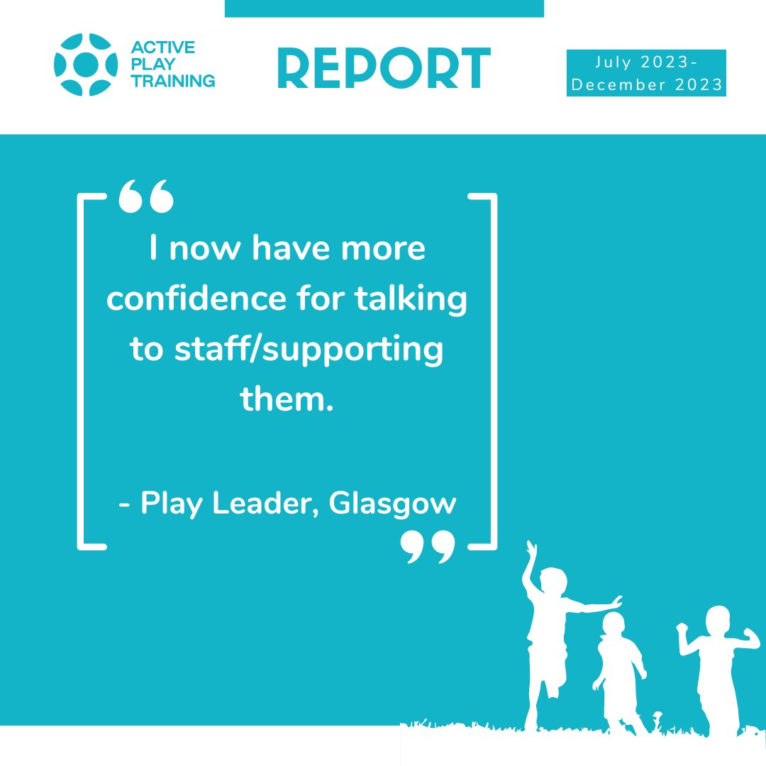 🌟 Exciting news! Our Active Play Training has boosted confidence among Play Leaders in Glasgow and beyond. 🎉

Curious about the impact? Dive into our latest report to see the difference we're making! 📖👉 actify.org.uk/module/2422 
#ActivePlay #CommunityImpact #PlayScotland