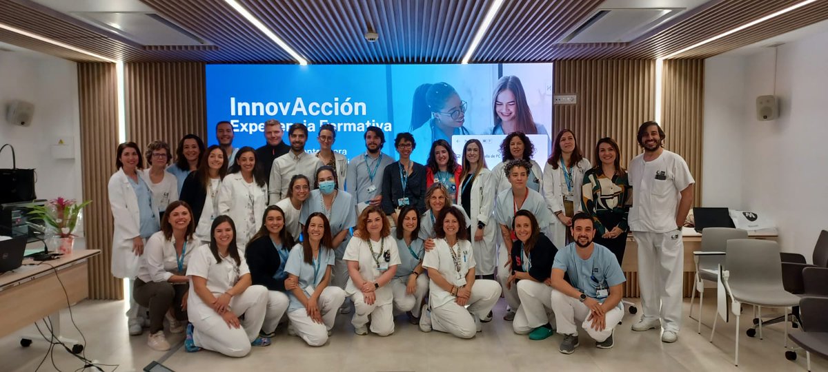 MarcosPerena's tweet photo. Esta mañana he tenido la suerte de ser jurado en el hackaton #InnovAcción, organizado por @DiMoVill, en el Hospital. Un fantástico espacio de reflexión y fomento del pensamiento fuera de la caja para transformar nuestra organización. #SomosElMarañón https://t.co/mFTADY7KEf