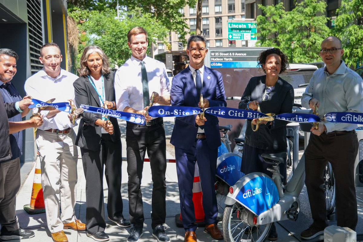 This year, e-bikes have powered more than seven million @CitiBikeNYC rides. Today we announced completion of the first two grid-connected Citi Bike charging stations as part of a pilot program. On-site charging could help support growing electric Citi Bike ridership.