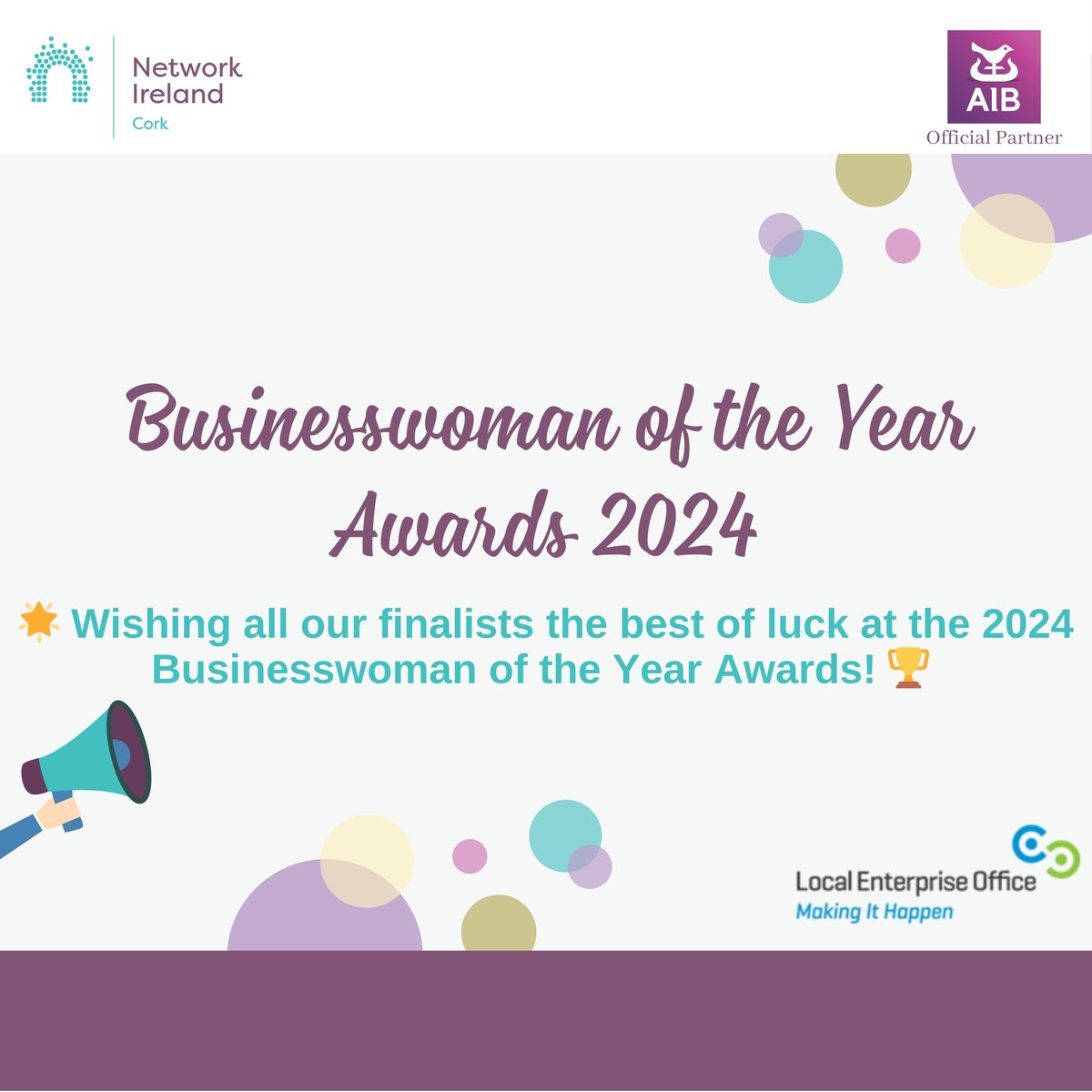 🌟 Wishing all our finalists the best of luck at the 2024 Network Cork Businesswoman of the Year Awards on Thursday! 🏆

Get ready for an unforgettable evening celebrating your incredible journeys. 🎉

#NetworkIreland #NetworkCork #SupportedByAIB #AStepAhead