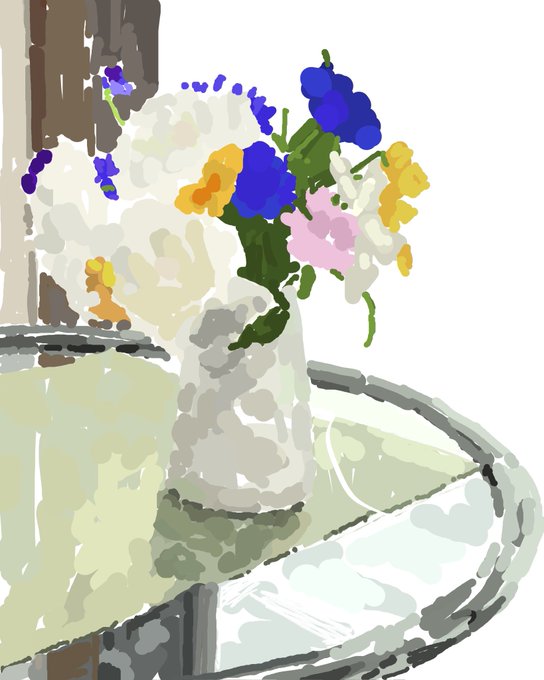 「blue flower bouquet」 illustration images(Latest)