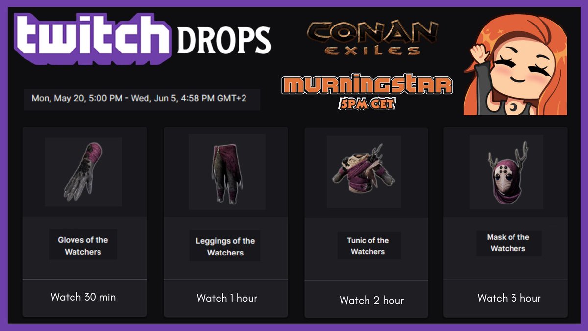 🔴Live with more @ConanExiles !! Mega Argossean Purge build day 1!! And Don’t miss this mega Conan Twitch drop as well!💜 @Funcom #TwitchDrops twitch.tv/murningstar