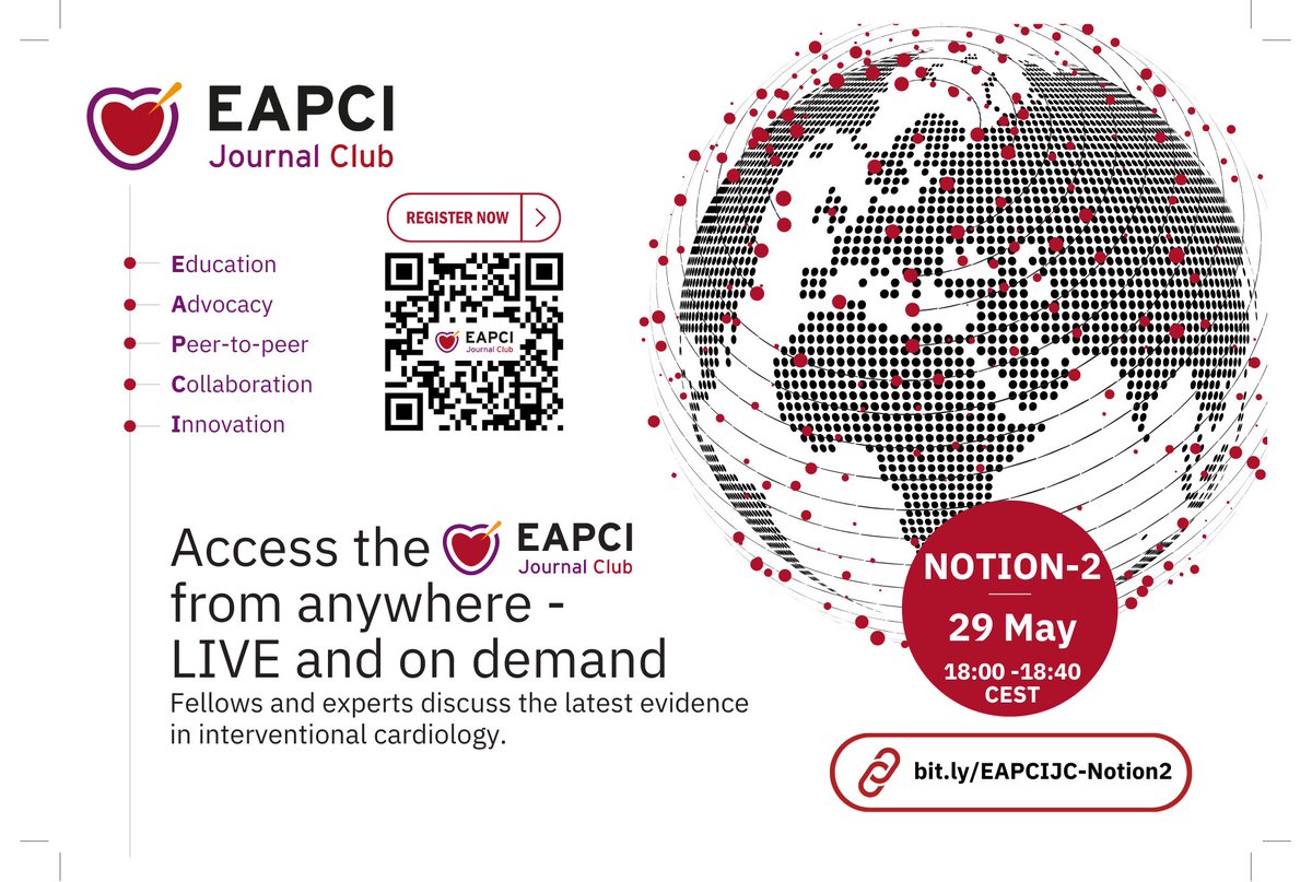 Register at @escardio #365 for free and join 29 May I 18:00 CEST 🔗bit.ly/EAPCIJC-Notion2