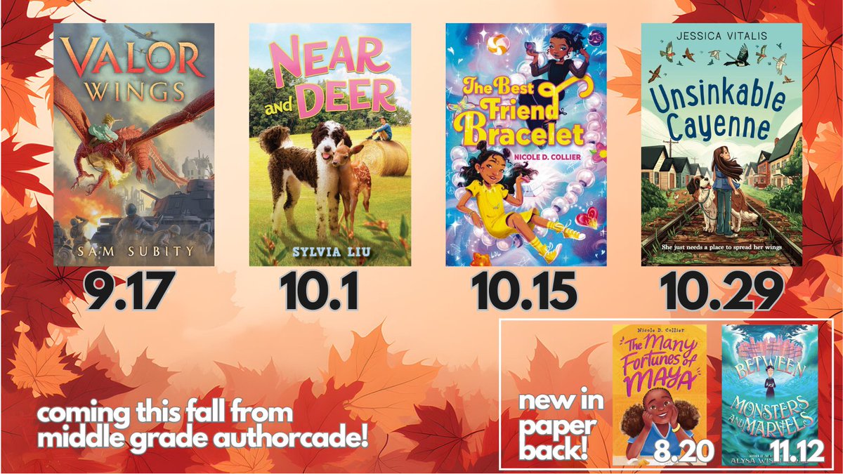 It's almost summer but already we can't wait for the Fall and these great new reads from Middle Grade Authorcade authors! 🤩📚