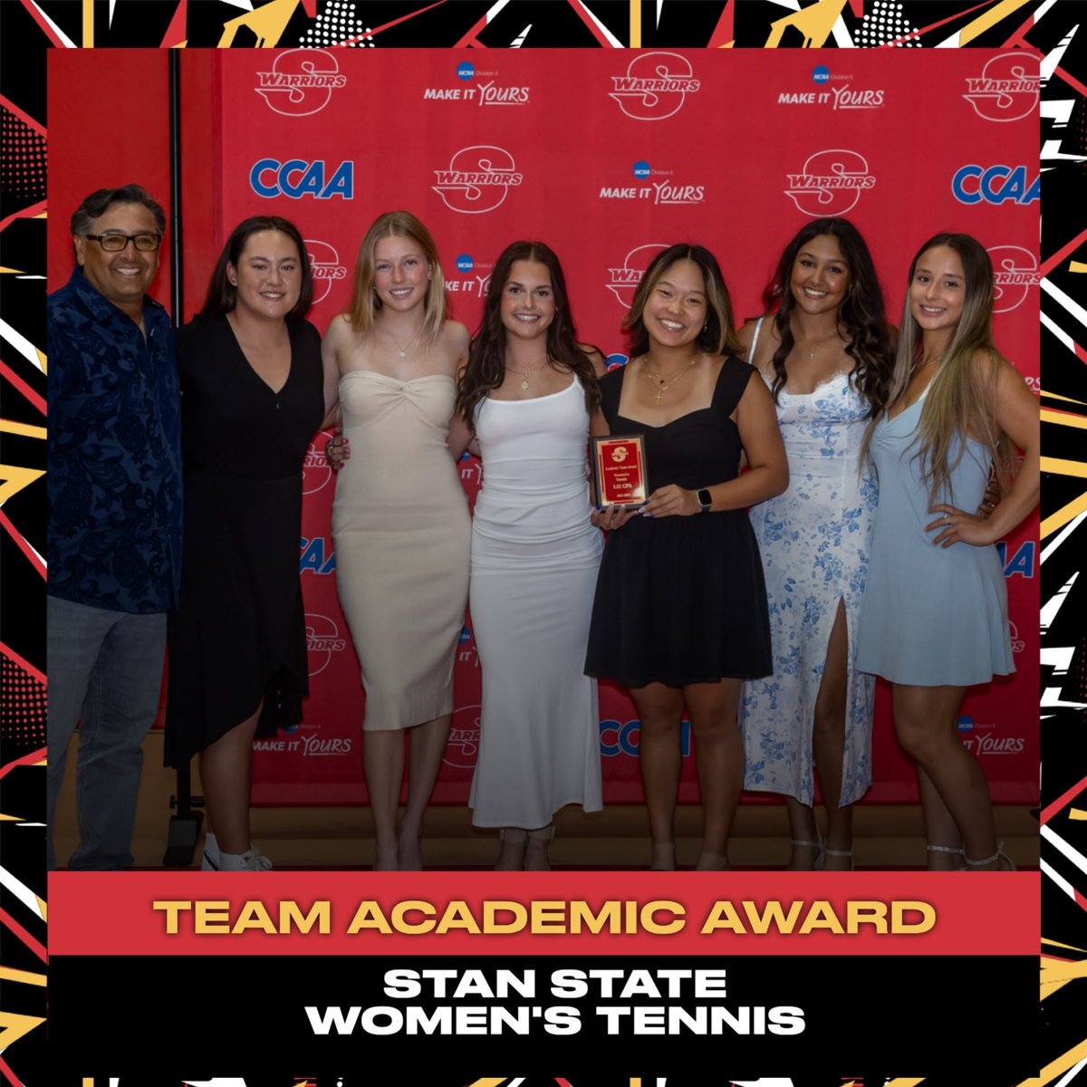 Today's series of awards from The STANYS that were held on May starts off with the Team Academic Award Winner: Stan State Women's Tennis Team. #ValleyTough