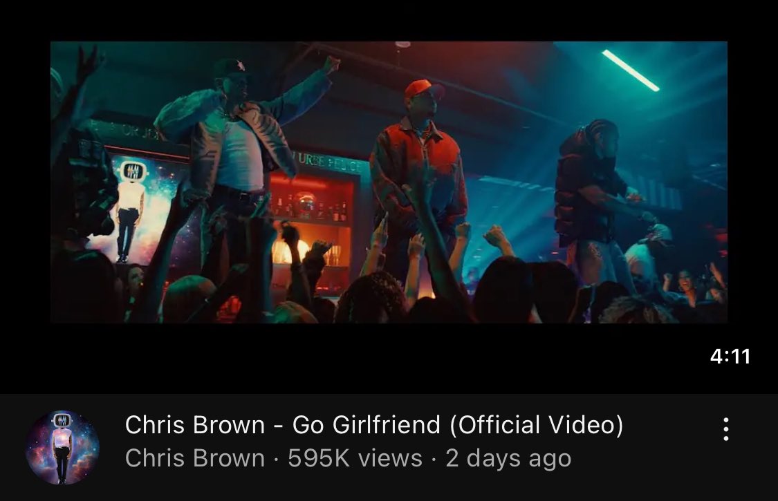 Honestly this was a poor decision and a waste of a music video budget. From all the hits on 11:11 he chose this. #ChrisBrown’s ‘Go Girlfriend’